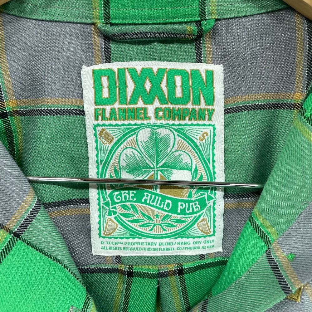 Dixxon Flannel Company Shirt Womens S Plaid Green Gray The Auld Pub Long Sleeve - Picture 6 of 15